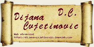 Dijana Cvjetinović vizit kartica